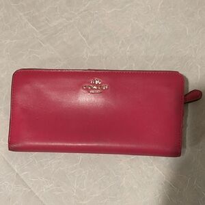 Coach Pink Leather Wallet